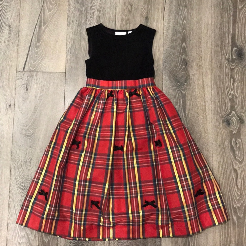 Girls Velvet and Taffeta Dress